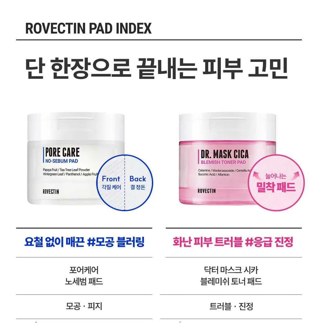 [응급진정/트러블케어] 로벡틴 닥터 마스크 시카 블레미쉬 토너 패드 60매 기획 (+10매) 상세페이지 8